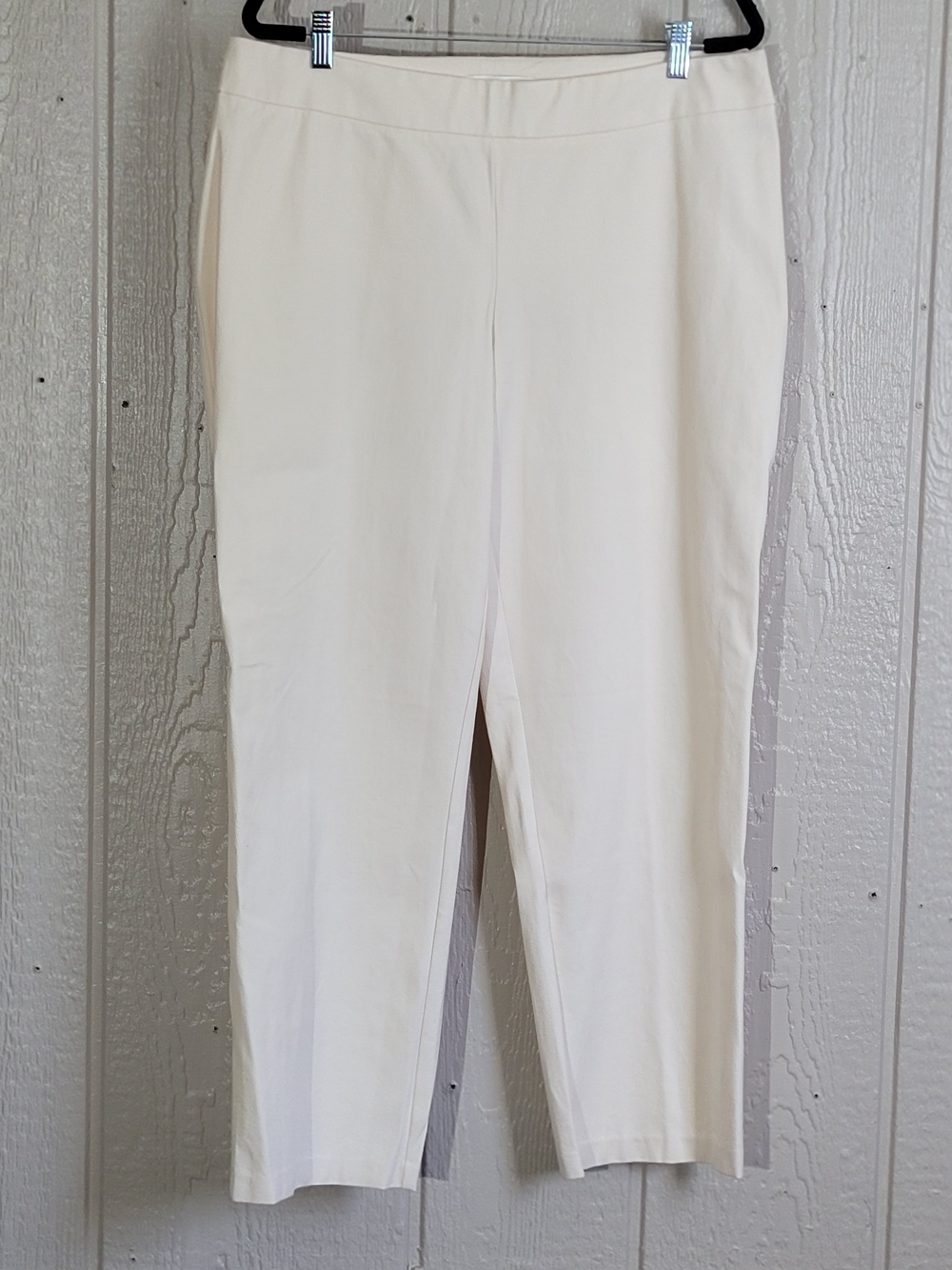 Chico's Cream Pull-On Straight-Leg Trousers